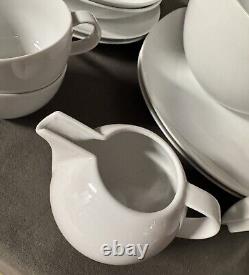 Studio Nova Tivoli White 30 Piece Set Plates Saucers Sugar Bowl & Lid Creamer