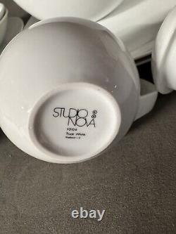 Studio Nova Tivoli White 30 Piece Set Plates Saucers Sugar Bowl & Lid Creamer