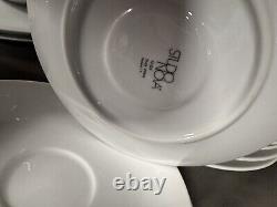 Studio Nova Tivoli White 30 Piece Set Plates Saucers Sugar Bowl & Lid Creamer