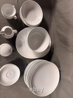 Studio Nova Tivoli White 30 Piece Set Plates Saucers Sugar Bowl & Lid Creamer