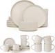 Stylish 12-Piece Matte White Dinnerware Set for 4 with Mugs & Espresso Cups