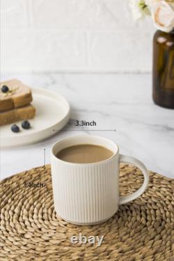 Stylish 12-Piece Matte White Dinnerware Set for 4 with Mugs & Espresso Cups Stylish 12-Piece Matte White Dinnerware Set for 4 with Mugs & Espresso Cups