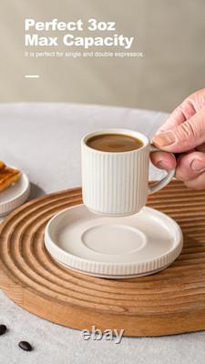 Stylish 12-Piece Matte White Dinnerware Set for 4 with Mugs & Espresso Cups