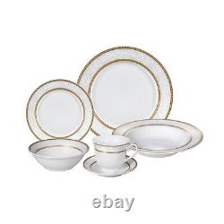 Stylish 24 Pieces Porcelain Dinnerware Set Service for 4 People Amelia Design