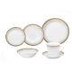 Stylish 24 Pieces Porcelain Dinnerware Set Service for 4 People Aria Design