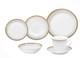 Stylish 24 Pieces Porcelain Dinnerware Set Service for 4 People Aria Design
