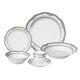 Stylish 24 Pieces Porcelain Dinnerware Set Service for 4 People, Victoria Design