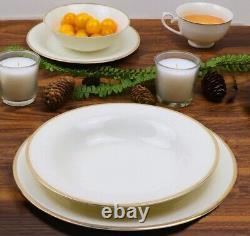 Stylish Elegant Bone China Dinnerware Set Service for 8 People Daisy, 57 Piece