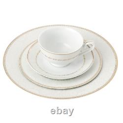 Stylish Elegant Bone China Dinnerware Set Service for 8 People Lia, 57 Piece