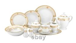 Super White Collection 57-Piece Porcelain Dinnerware Set GPJS186-57