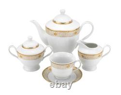 Super White Collection 57-Piece Porcelain Dinnerware Set GPJS186-57
