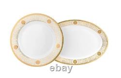 Super White Collection 57-Piece Porcelain Dinnerware Set GPJS186-57