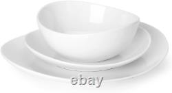 Sweese 198.001 Porcelain Dinnerware Set, 18-Piece, Service for 6, White