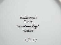 Swid Powell Gwathmey Siegel Gotham Cityline Black & White 4 Salad Plates