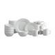 Sylvia 32-Piece White Dinnerware Set, Service for 8, Durable Stoneware Plates
