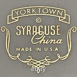 Syracuse China Yorktown Platinum Trim 16pc Dinnerware for 4 1966-70 Made in USA