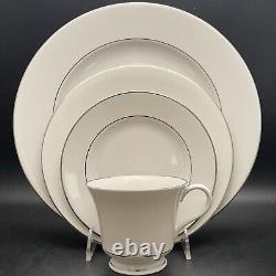 Syracuse China Yorktown Platinum Trim 16pc Dinnerware for 4 1966-70 Made in USA