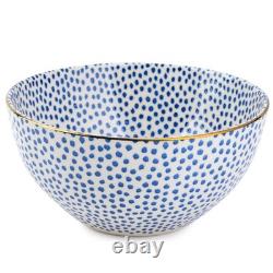 & Table Dot 12-Piece Ceramic Dinnerware Set Blue