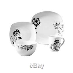 Tabletops Gallery 32-Piece Square Dinnerware Set Service for 8 NEW FREE SHIP