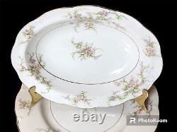 Theodore Haviland NY Rosalinde Fine China 43 Piece Dinner Set Vintage Rare