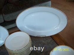 Thomas Bavaria & Sevres Antique White Porcelain & Gold Trim China 46 Pieces