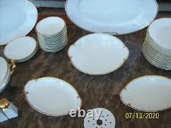 Thomas Bavaria & Sevres Antique White Porcelain & Gold Trim China 46 Pieces