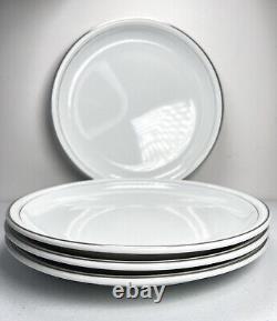 Thomas Rosenthal Germany Dinner Plate SET 4 White THO615 Circles Concentric 10