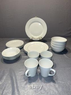 Thomson Pottery Branco White 20pc 5 Pc/4 Per Place Setting Pristine Never Used