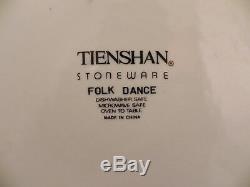 Tienshan Folk Dance Hearts And Scrolls 20 Piece Stoneware Dinnerware Set