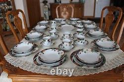 Tienshan Magnolia Dinnerware Set 5 Piece Place Setting For 12 & Serving Platter