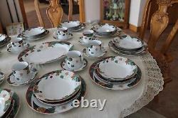 Tienshan Magnolia Dinnerware Set 5 Piece Place Setting For 12 & Serving Platter