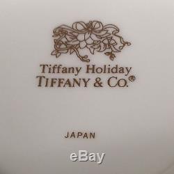 Tiffany & Co Tiffany Holiday Set Of 4 Mugs Red Ribbons Acorns Original Box