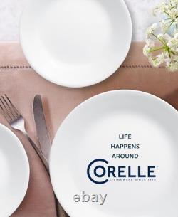 Timeless 18-Piece Lightweight Dinnerware Set in Winter Frost White Safe & Chic