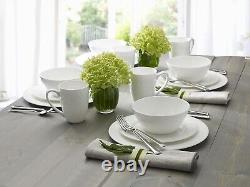 Timeless Trellis White Dinnerware Set for 4 Dishwasher & Microwave Safe