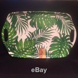 Tommy Bahama Melamine Tropical Palm Leaf Dinnerware Deluxe 13 Piece Set (New)