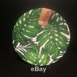 Tommy Bahama Melamine Tropical Palm Leaf Dinnerware Deluxe 13 Piece Set (New)