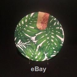 Tommy Bahama Melamine Tropical Palm Leaf Dinnerware Deluxe 13 Piece Set (New)