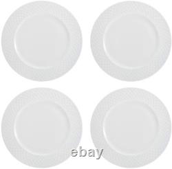 Trellis 16 Piece Dinnerware Set, Service for 4, White