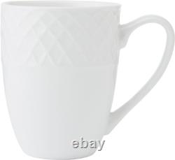Trellis Bone China Lightweight Chip Resistant 40 Piece Dinnerware Set, Service f