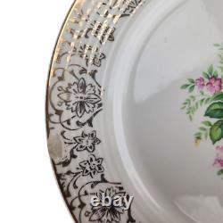 Triumph Limoges Rosalie Stamped 22k Gold Trim Plates Set, 48 Pieces, Fine China