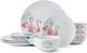 Tropical Flamingo 12-Piece Dinnerware Set for 4 Plates & Bowls