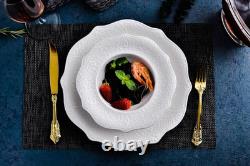 Tudor Royal 12-Piece Porcelain round Dinnerware Set White Color, Service for 4 P