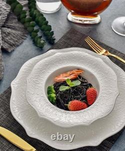 Tudor Royal 12-Piece Porcelain round Dinnerware Set White Color, Service for 4 P