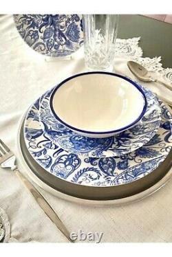 Turkish Patterned Porcelain Dinnerware Set For 24, 20, 16, 12, 8 Fine Porcelain