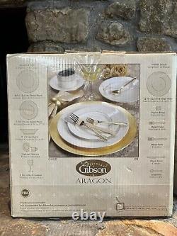 Two Gibson Everyday Aragon 48 pieces total Serves 4-12 pieces per setting