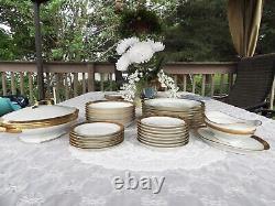 Two Limoges Dinnerware Set With Similar Golden Encrusted Trim 47 Pc