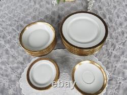 Two Limoges Dinnerware Set With Similar Golden Encrusted Trim 47 Pc