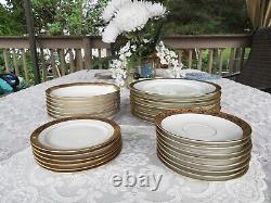 Two Limoges Dinnerware Set With Similar Golden Encrusted Trim 47 Pc