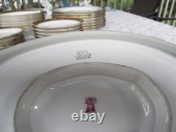 Two Limoges Dinnerware Set With Similar Golden Encrusted Trim 47 Pc