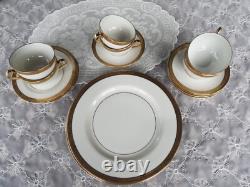 Two Limoges Dinnerware Set With Similar Golden Encrusted Trim 47 Pc